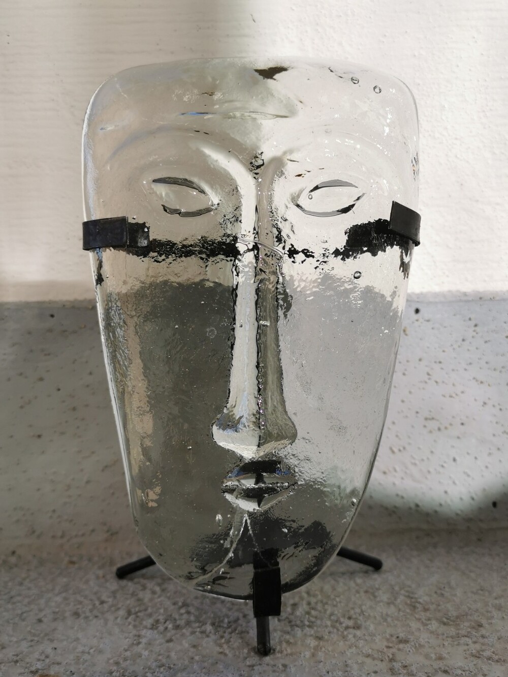Vintage Jaramillo Bros Sky Dreamer Glass Mask Candle Sconce